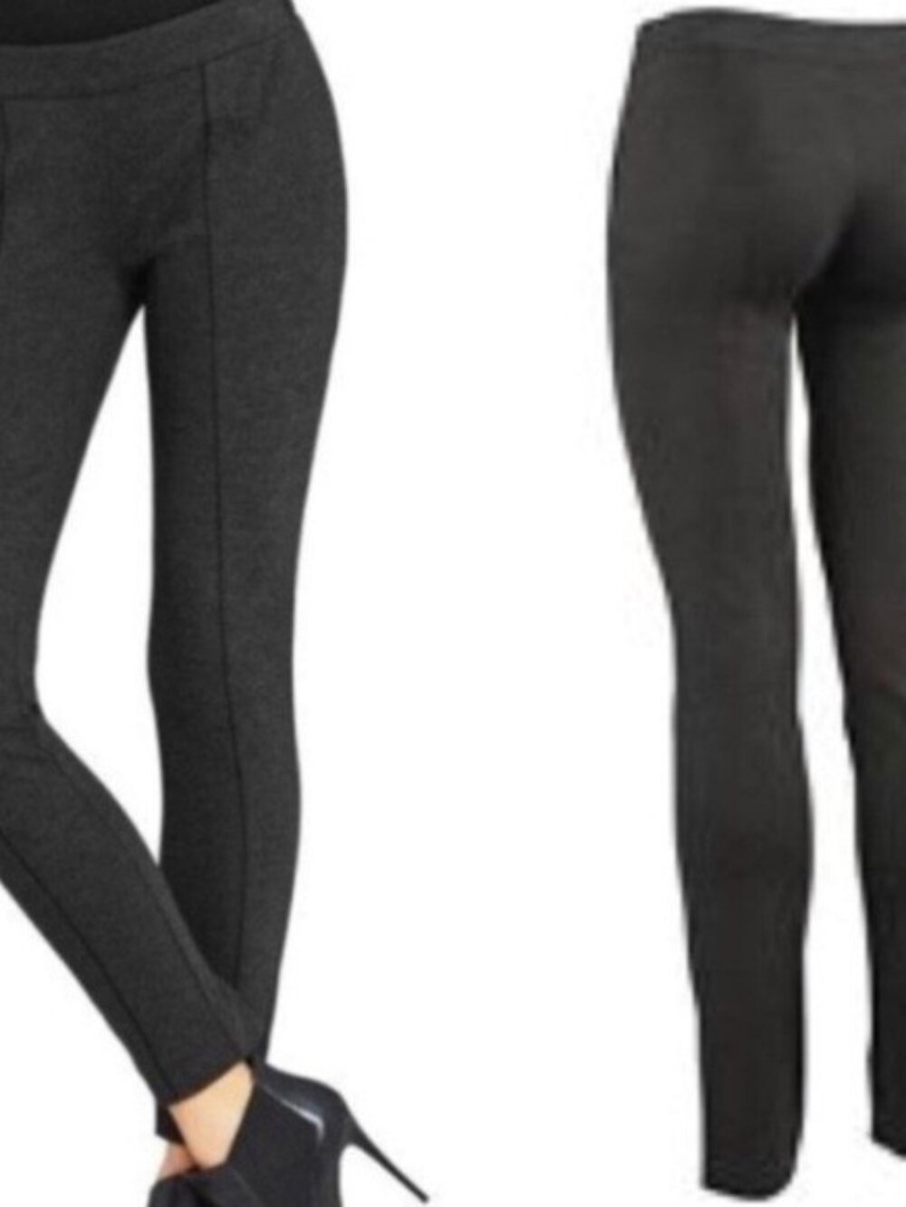 CABI Women Sleek Mid Rise Ponte Knit Skinny Stretch Legging 3211 Sz S Gray 49-12